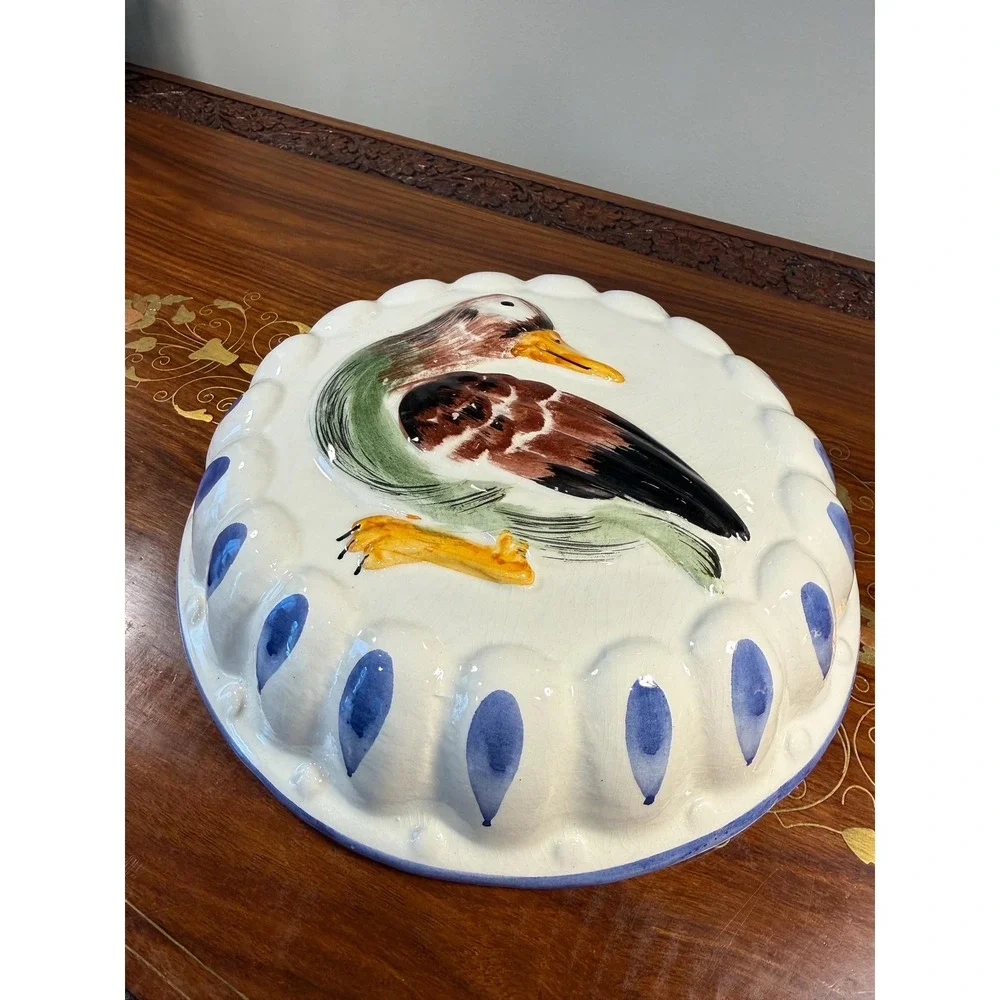 Vintage Italian Mallard Duck Wall Plaque